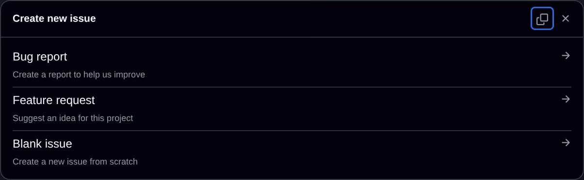 GitHub Template Selector