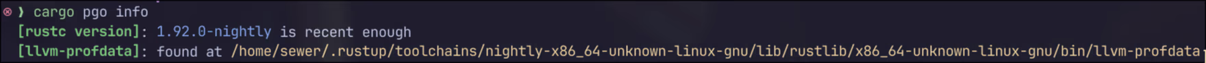 cargo pgo info